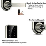 OS8818 Password + Key + Sensor Card Zinc Alloy Electronic Door Lock Touch Screen Electronic Code Lock - Trustpick