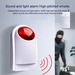 Outdoor Siren with Red Flashlight , Can be used 1.2A 12V as a Backup Battery - Trustpick