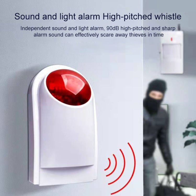 Outdoor Siren with Red Flashlight , Can be used 1.2A 12V as a Backup Battery - Trustpick