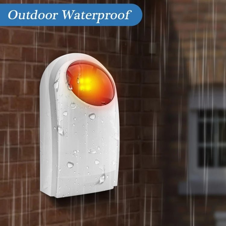 Outdoor Siren with Red Flashlight , Can be used 1.2A 12V as a Backup Battery - Trustpick
