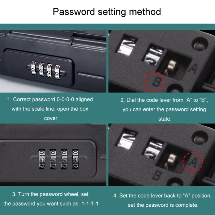 Outdoor Waterproof Beach Password Box Swimming Pool Cell Phone Keys Safe Deposit Box - Trustpick