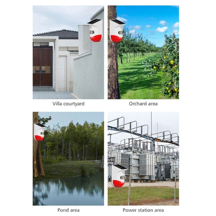 Outdoor Waterproof Solar Infrared Alarm, Spec: - Trustpick