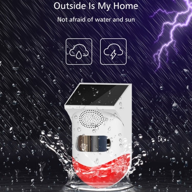 Outdoor Waterproof Solar Infrared Alarm, Spec: - Trustpick