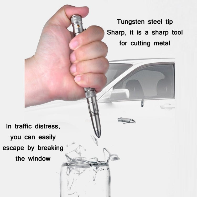 P08 Outdoor LED With Flashing Tungsten Steel Window Breaking Self - Defense Pen - Trustpick