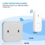 P6 - B 110dB Wireless IP55 Waterproof Low Power Consumption WiFi Doorbell Receiver, 53 Music Options, Receiver Distance: 300m - Trustpick