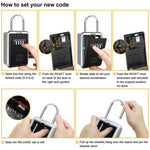Password Key Box Wall - Mounted Metal Box Password Box Outdoor Key Anti - Theft Storage Box - Trustpick