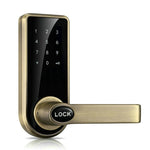 Password + Key + Sensor Card Zinc Alloy Red Bronze Electronic Door Lock Touch Screen Electronic Code Lock - Trustpick