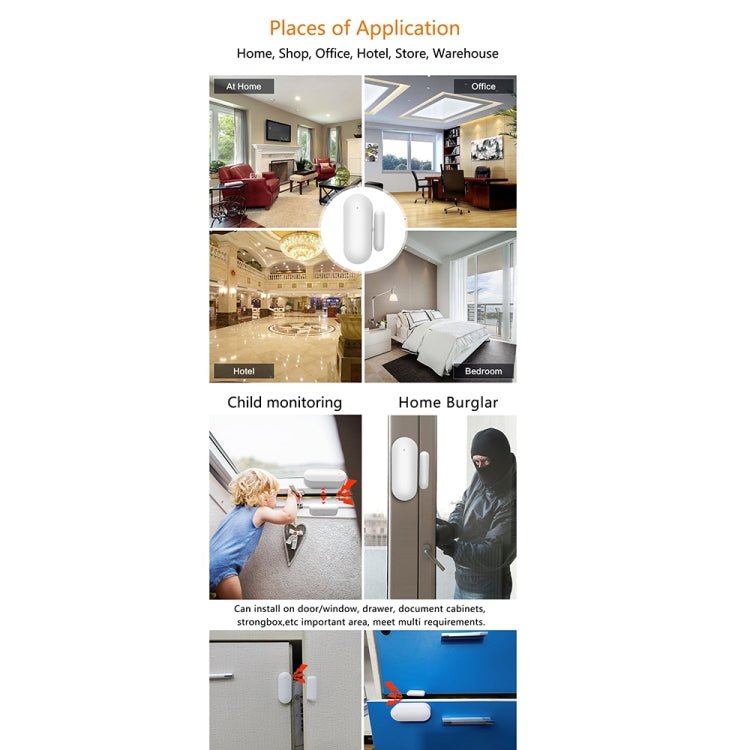 PB - 69W WIFI Smart Wireless Magnetic Door and Window Sensor - Trustpick