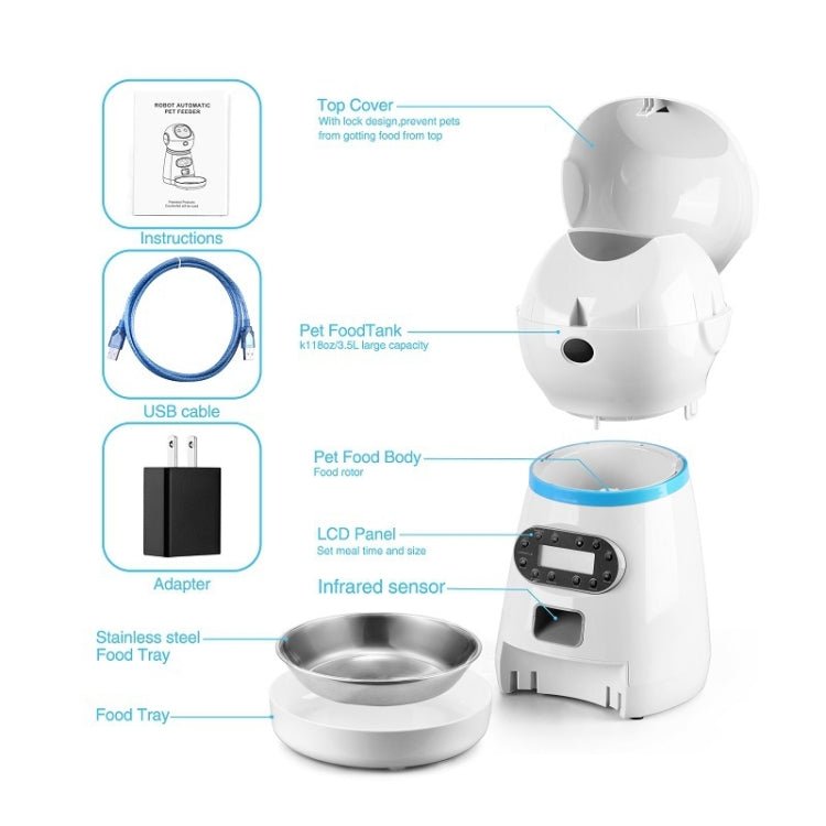 Pet Auto Feeding Intelligent Feed Stainless Steel Food Dish - Trustpick