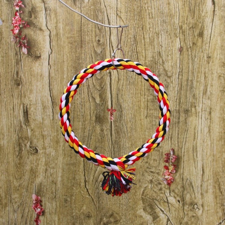 Pet Bird Bite - resistant Cotton Rope Swing Ring Toy Climbing Ring - Trustpick