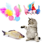 Pet Cat Toy Feather Mouse Funny Cat Channel Sisal Ball Molar Toys - Trustpick