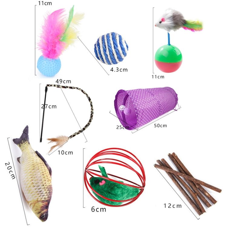 Pet Cat Toy Feather Mouse Funny Cat Channel Sisal Ball Molar Toys - Trustpick