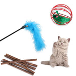 Pet Cat Toy Feather Mouse Funny Cat Channel Sisal Ball Molar Toys - Trustpick