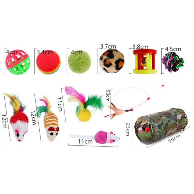 Pet Cat Toy Set Funny Cat Stick Plush Mouse Combo Toy,Specification: - Trustpick