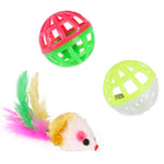 Pet Cat Toy Set Funny Cat Stick Plush Mouse Combo Toy,Specification: - Trustpick
