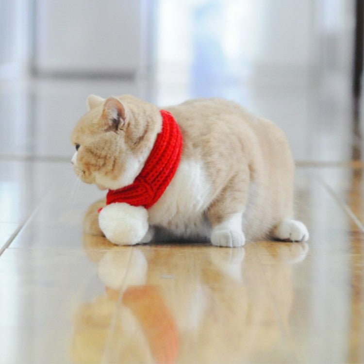 Pet Christmas Wool Scarf Medium & Large Dog Saliva Towel - Trustpick