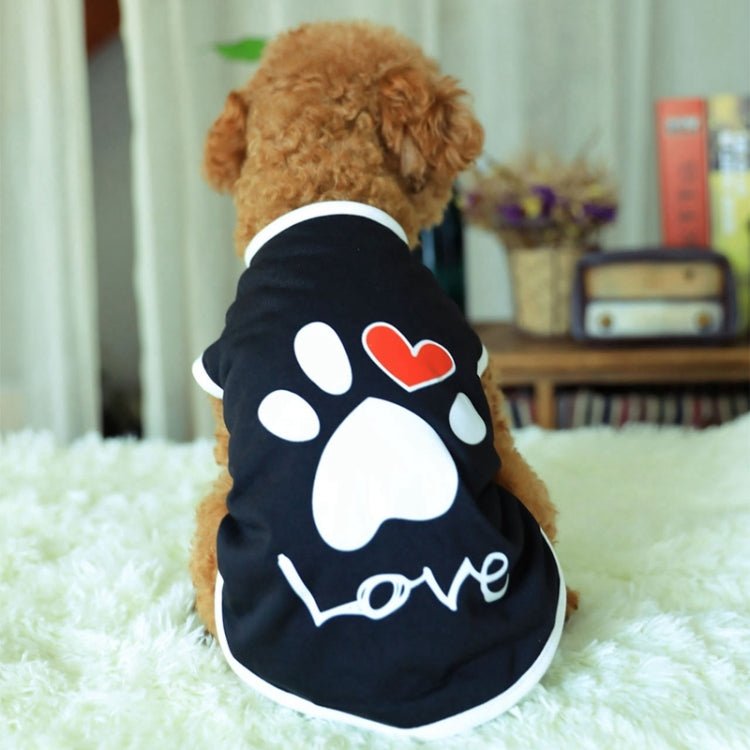 Pet Clothes Dog Love Pattern Vest Dog Clothes - Trustpick