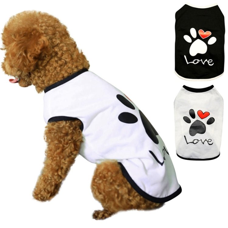 Pet Clothes Dog Love Pattern Vest Dog Clothes - Trustpick