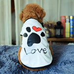 Pet Clothes Dog Love Pattern Vest Dog Clothes - Trustpick