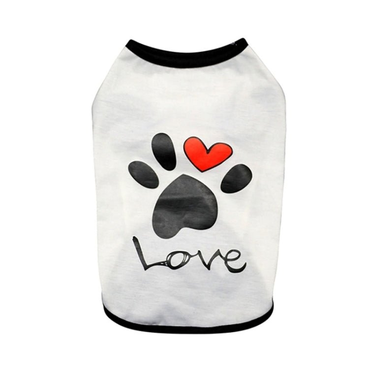 Pet Clothes Dog Love Pattern Vest Dog Clothes - Trustpick