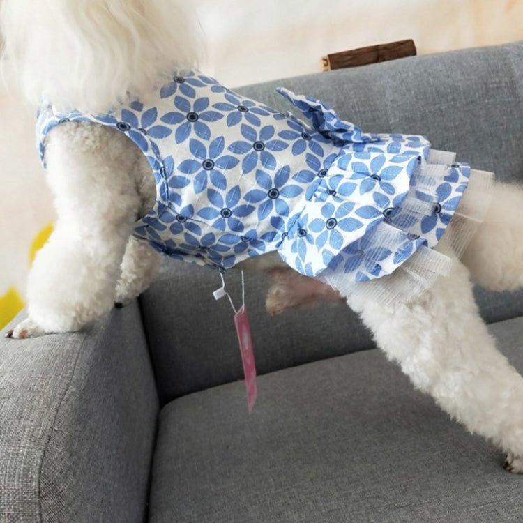 Pet Clothes Spring and Summer Cotton Small Dog Princess Pet Skirt - Trustpick