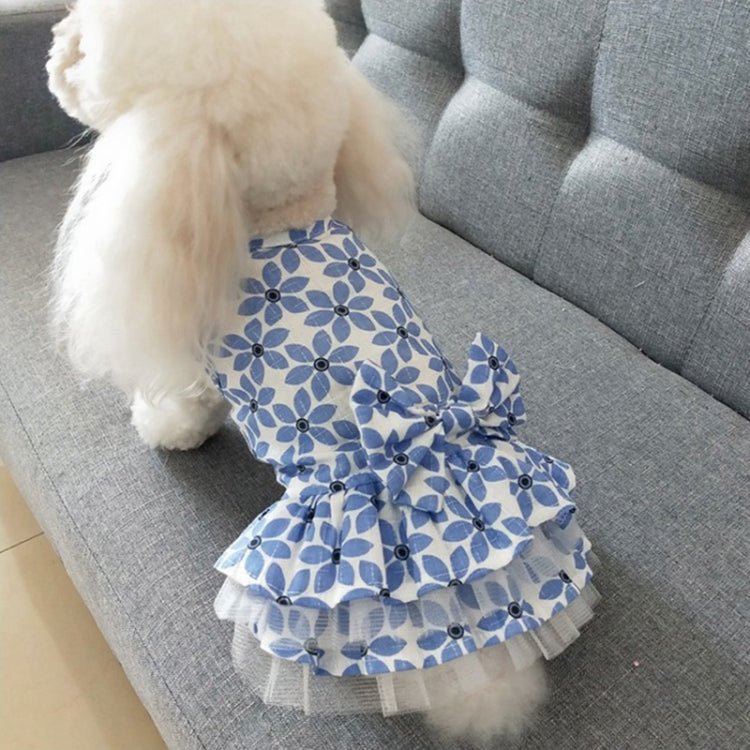 Pet Clothes Spring and Summer Cotton Small Dog Princess Pet Skirt - Trustpick