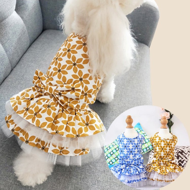 Pet Clothes Spring and Summer Cotton Small Dog Princess Pet Skirt - Trustpick