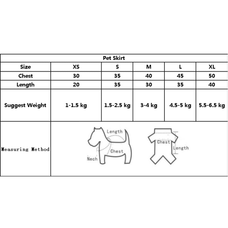 Pet Clothes Spring and Summer Cotton Small Dog Princess Pet Skirt - Trustpick