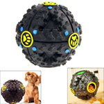 Pet Dog and Cat Food Dispenser Squeaky Giggle Quack Sound Training Toy Chew Ball - Trustpick