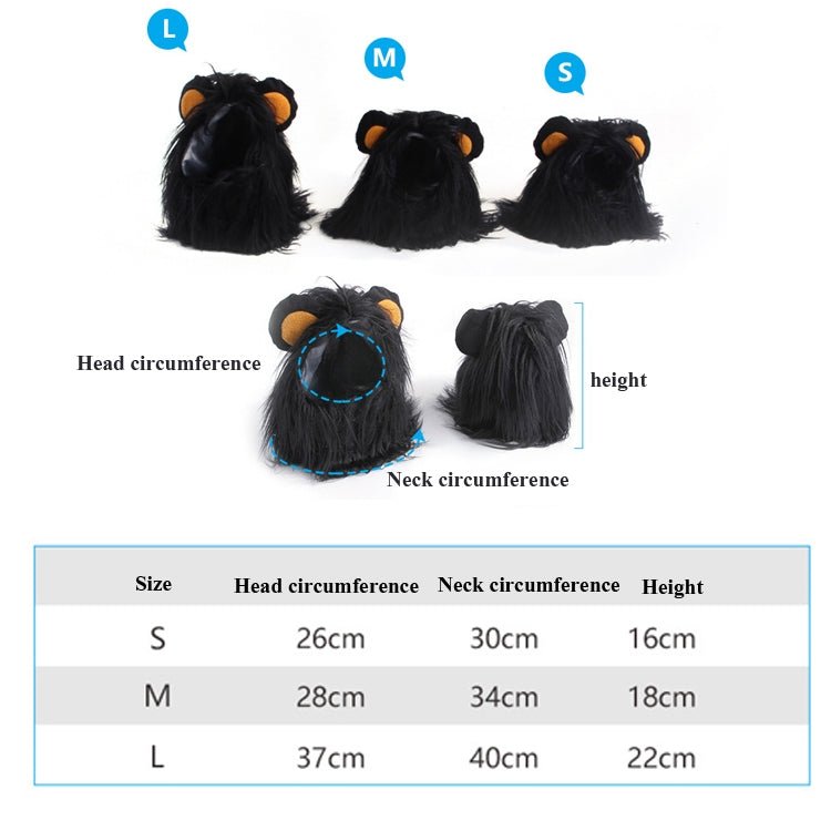 Pet Dog Cat Imitation Lion Headgear Headdress Wig Hat - Trustpick