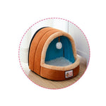 Pet Dog Cat Warm Soft Bed Pet Cushion Dog Kennel Cat Castle Foldable Puppy House with Toy Ball - Trustpick