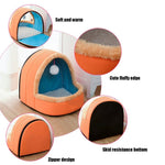 Pet Dog Cat Warm Soft Bed Pet Cushion Dog Kennel Cat Castle Foldable Puppy House with Toy Ball - Trustpick