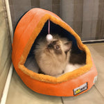 Pet Dog Cat Warm Soft Bed Pet Cushion Dog Kennel Cat Castle Foldable Puppy House with Toy Ball - Trustpick