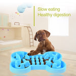 Pet Dog Supplies Bone Puzzle Silicone Slow Food Anti - choke Bowl Tableware - Trustpick
