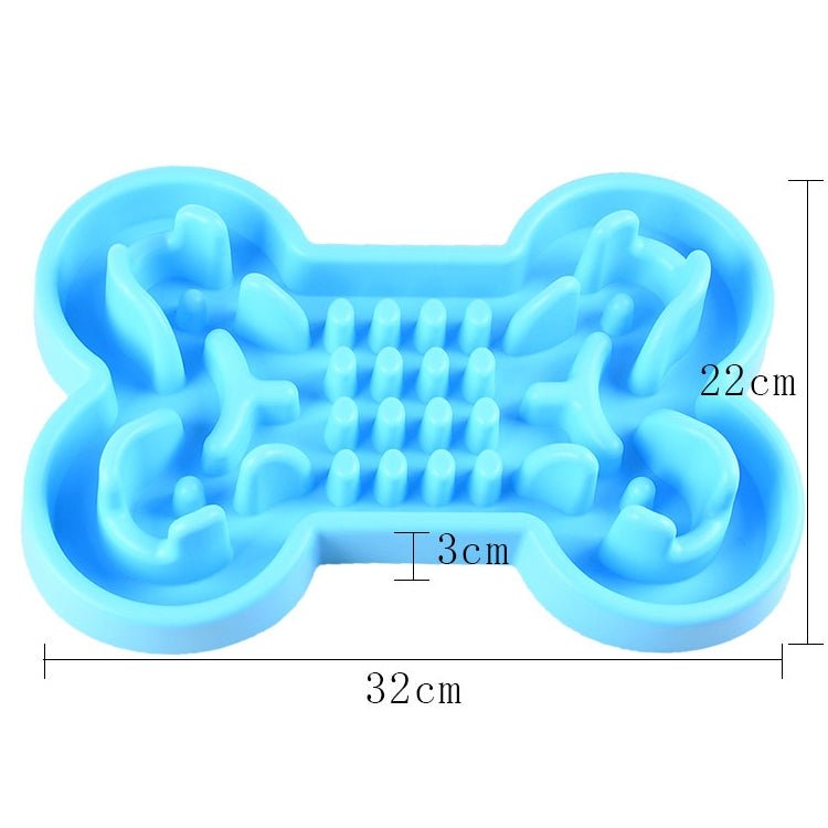 Pet Dog Supplies Bone Puzzle Silicone Slow Food Anti - choke Bowl Tableware - Trustpick