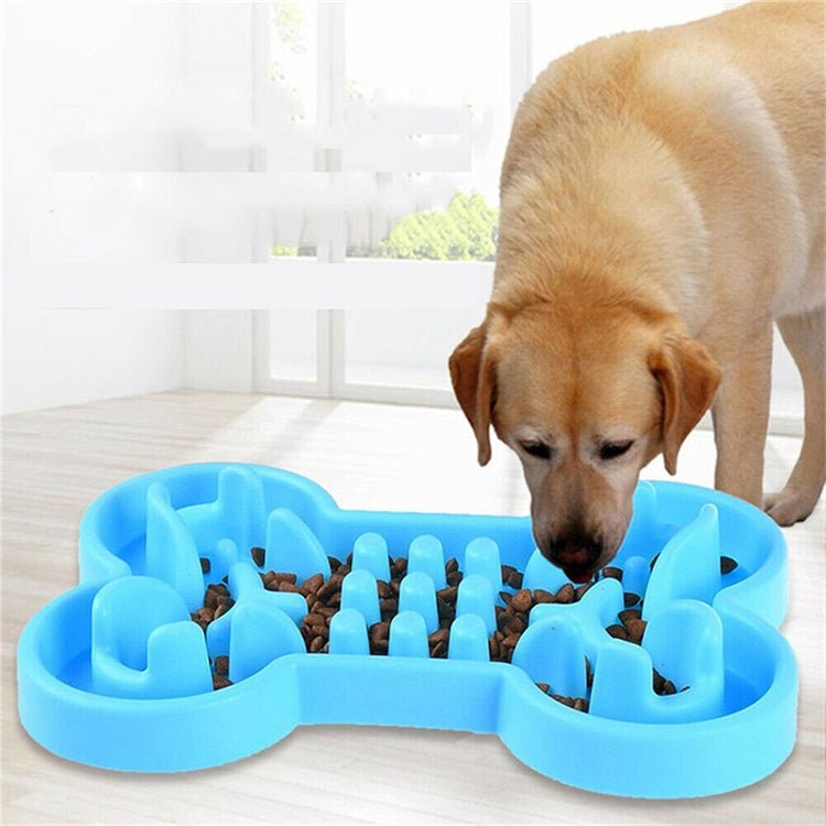 Pet Dog Supplies Bone Puzzle Silicone Slow Food Anti - choke Bowl Tableware - Trustpick