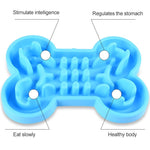 Pet Dog Supplies Bone Puzzle Silicone Slow Food Anti - choke Bowl Tableware - Trustpick