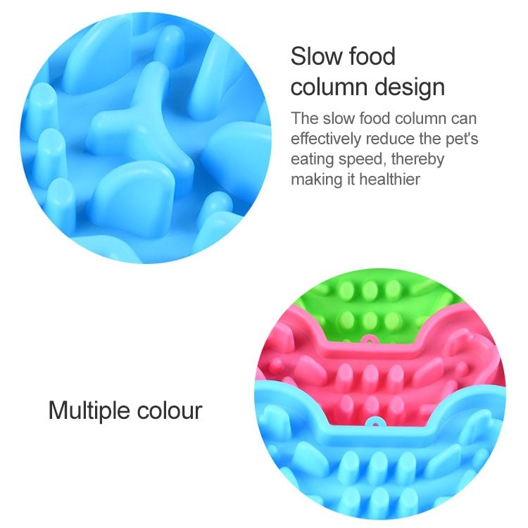 Pet Dog Supplies Bone Puzzle Silicone Slow Food Anti - choke Bowl Tableware - Trustpick