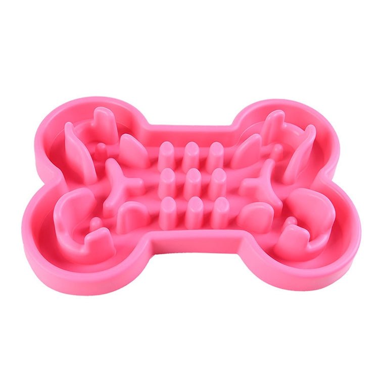 Pet Dog Supplies Bone Puzzle Silicone Slow Food Anti - choke Bowl Tableware - Trustpick