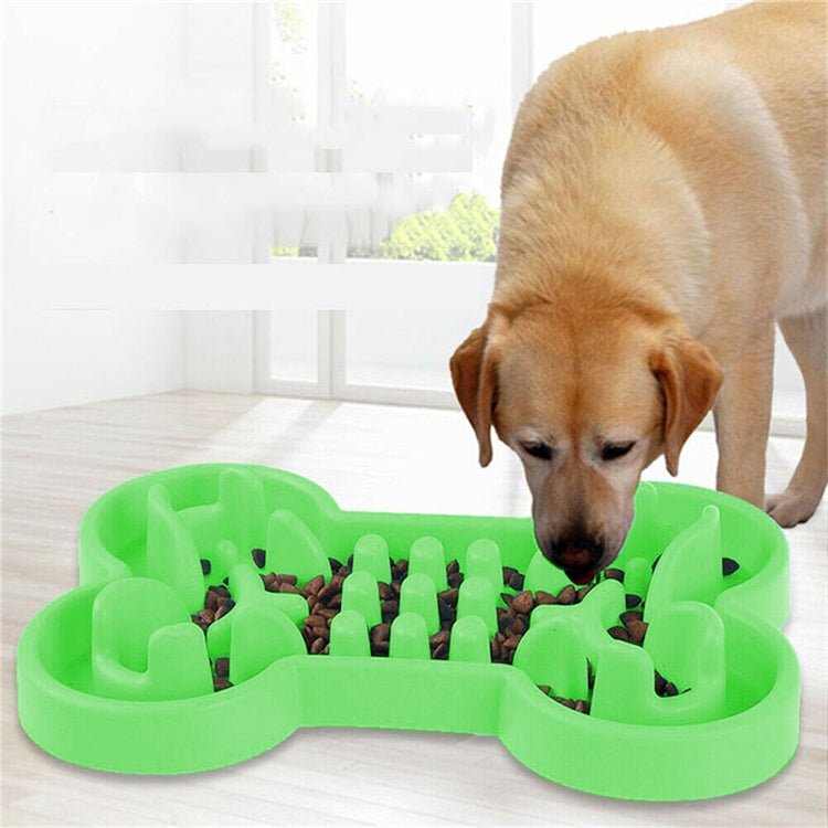 Pet Dog Supplies Bone Puzzle Silicone Slow Food Anti - choke Bowl Tableware - Trustpick