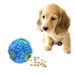 Pet Food Dispenser Squeaky Giggle Quack Sound Training Toy Chew Ball, Size: M, Ball Diameter: 9.2cm - Trustpick