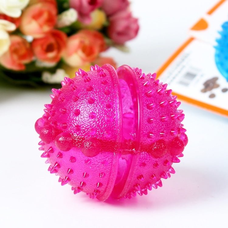 Pet Leakage Food Ball Toy Golden Retriever Puppy Molar Bite Resistant Tooth Toy, Diameter: 8cm, Random Color Delivery - Trustpick