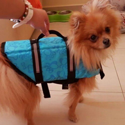 Pet Saver Dog Reflective Stripes Life Vest Jacket for Swimming Boating Surfing, Size: S - Trustpick