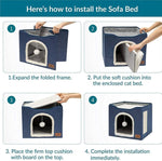 Pet Stool Pet Kennel Indoor Foldable Storage Stool Cat Dog Kennel - Trustpick