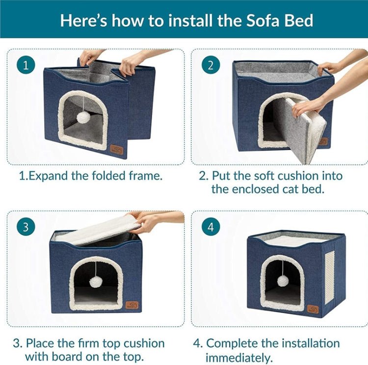 Pet Stool Pet Kennel Indoor Foldable Storage Stool Cat Dog Kennel - Trustpick