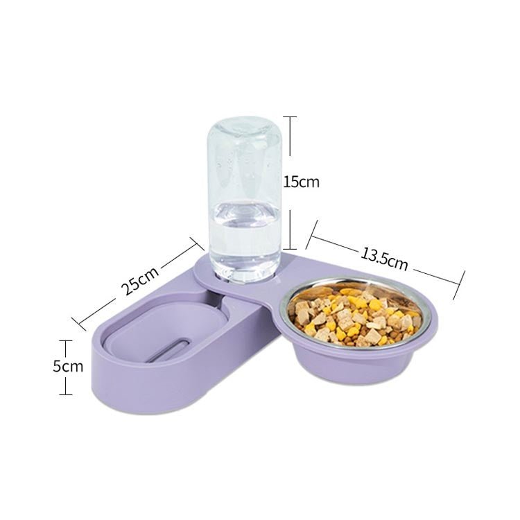 Pet Supplies Dog Cat Food Bowl Folding Rotating Double Bowl - Trustpick