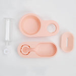 Pet Supplies Dog Cat Food Bowl Folding Rotating Double Bowl - Trustpick