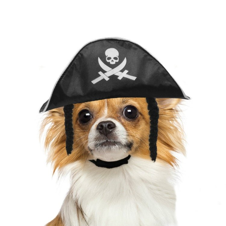 Pet Supplies Halloween Pirate Hat Cat And Dog Wig White Pirate Hat - Trustpick
