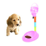 Pet Supplies Pet Dog Cat 2 in 1 Automatic Feeding & Watering Vertical Adjustable Rod Pet Water Food Feeder,Capacity: 600ML - Trustpick