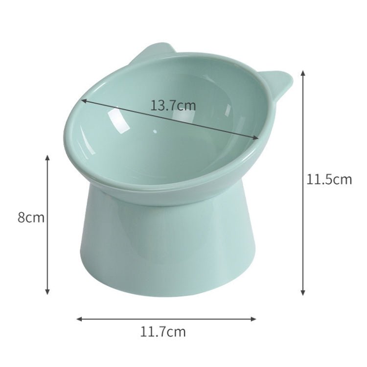Pet Tall Protection Cervical Slant Mouth Food Bowl Anti - overturning Plastic Cat Bowl - Trustpick